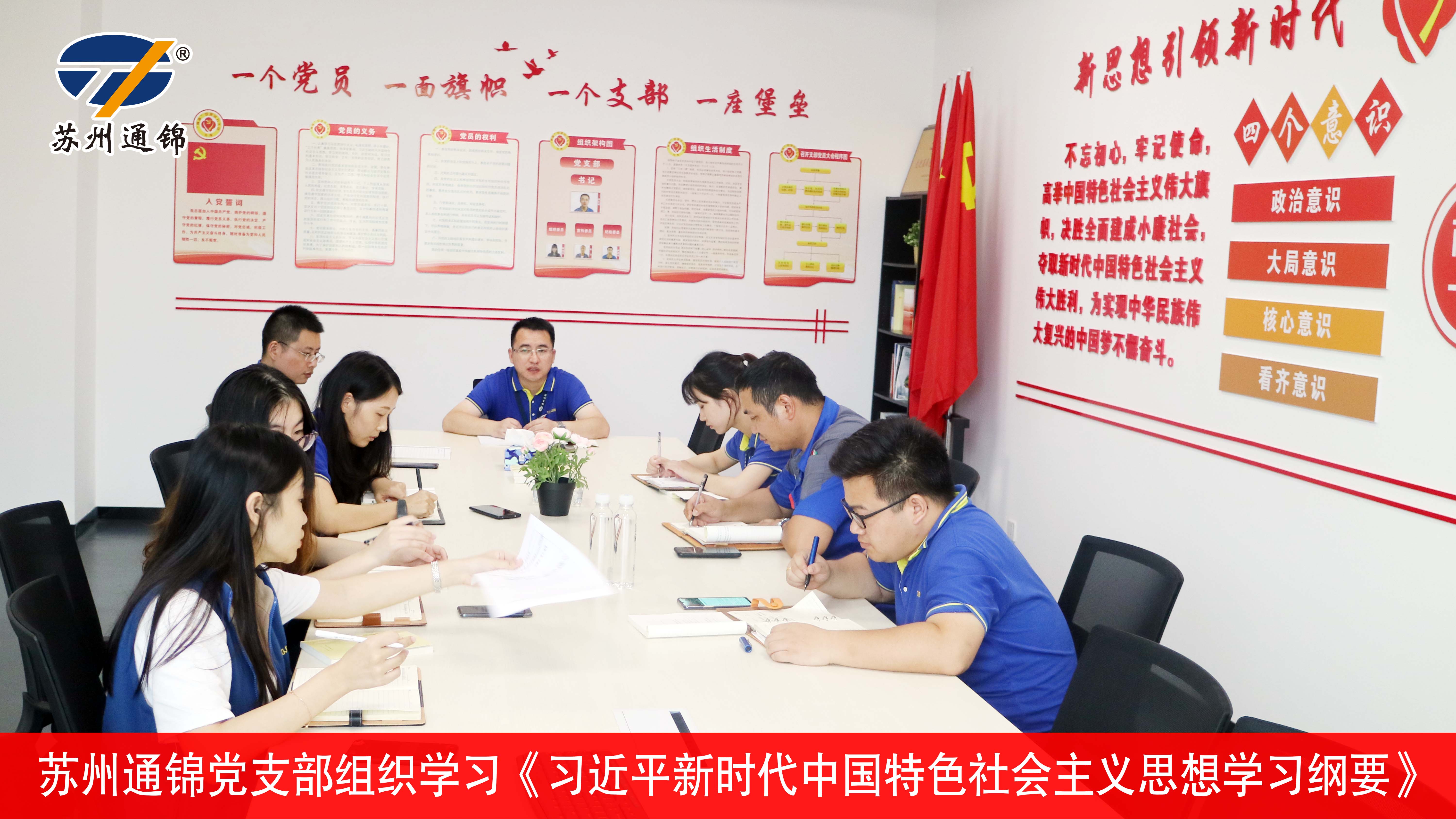 通錦黨支部組織學(xué)習(xí)《習(xí)近平新時代中國特色社會主義思想學(xué)習(xí)綱要》